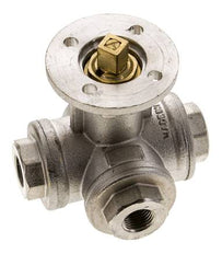 G1/4'' 3-Wege-Kugelhahn mit T-Anschluss Messing ISO-Top 40bar - BL3BAT
