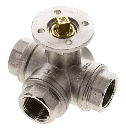 G3/4'' 3-Wege-Kugelhahn mit T-Anschluss Messing ISO-Top 40bar - BL3BAT