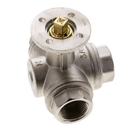 G3/4'' 3-Wege-Kugelhahn mit T-Anschluss Messing ISO-Top 40bar - BL3BAT