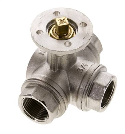 G3/4'' 3-Wege-Kugelhahn mit T-Anschluss Messing ISO-Top 40bar - BL3BAT