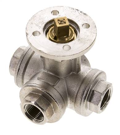 G3/8'' 3-Wege-Kugelhahn mit T-Anschluss Messing ISO-Top 40bar - BL3BAT