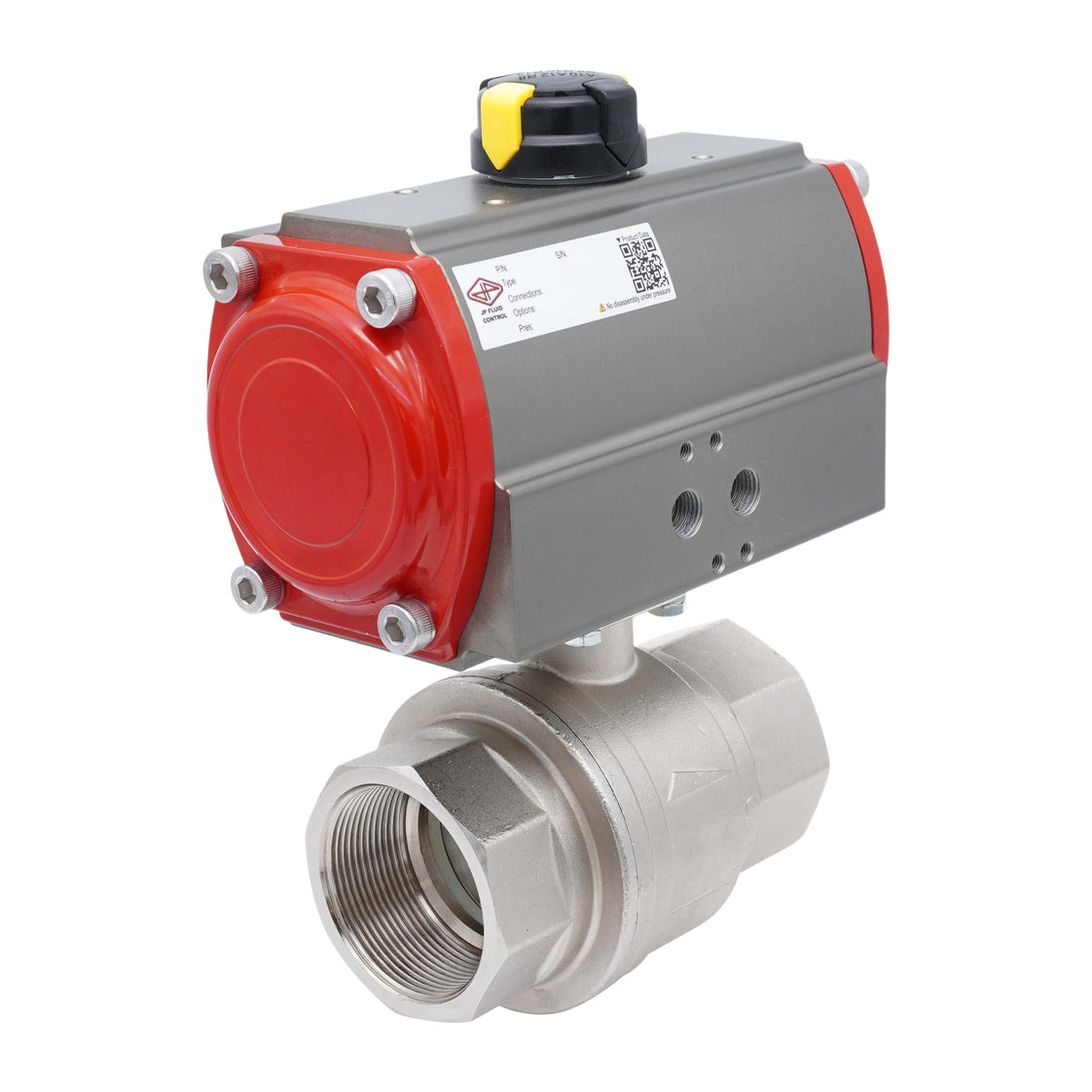 Pneumatischer Kugelhahn G1'' Messing Doppelt Wirkend