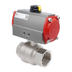 Pneumatischer Kugelhahn G1'' Messing Doppelt Wirkend