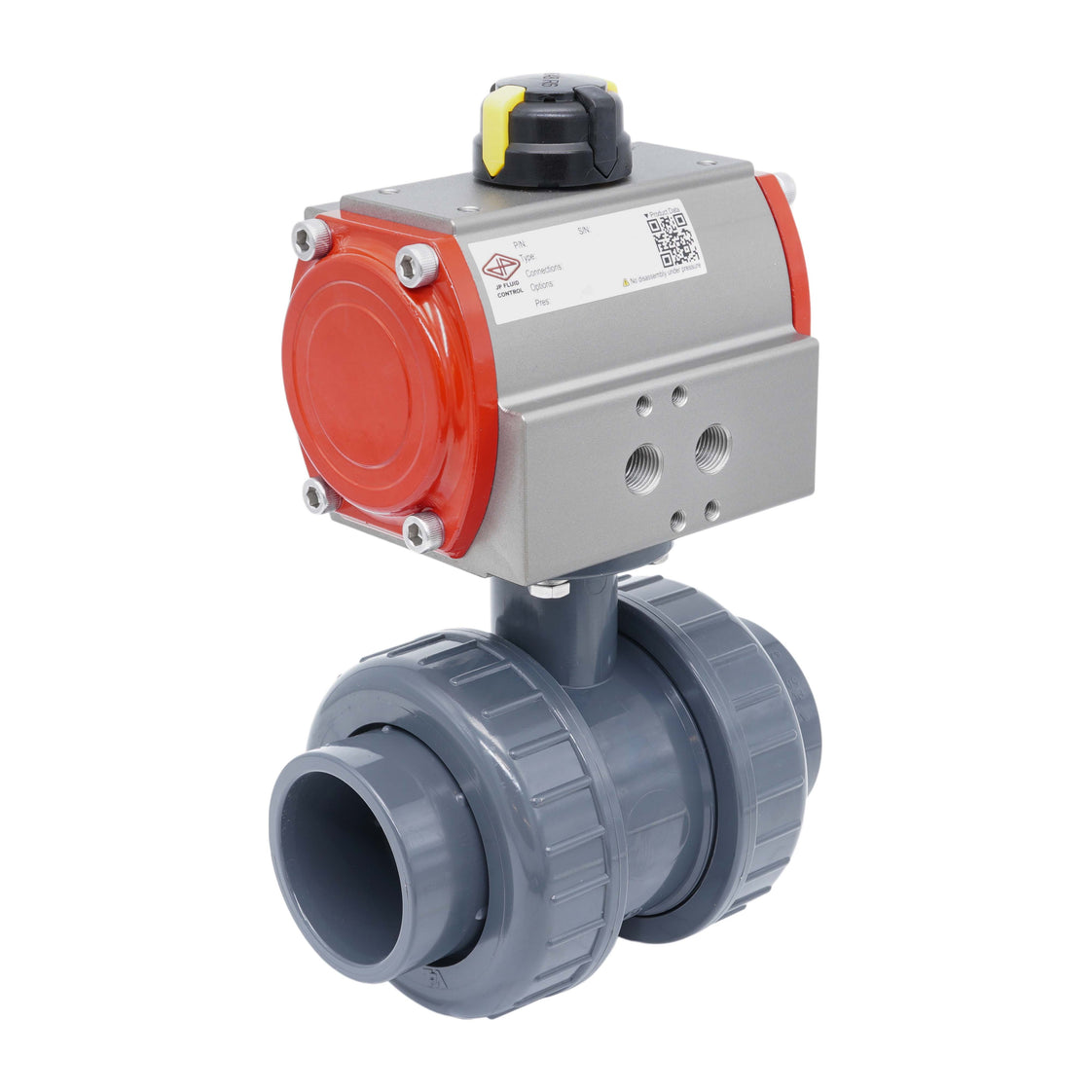 50mm 2-Wege PVC Pneumatischer Kugelhahn Federschließend