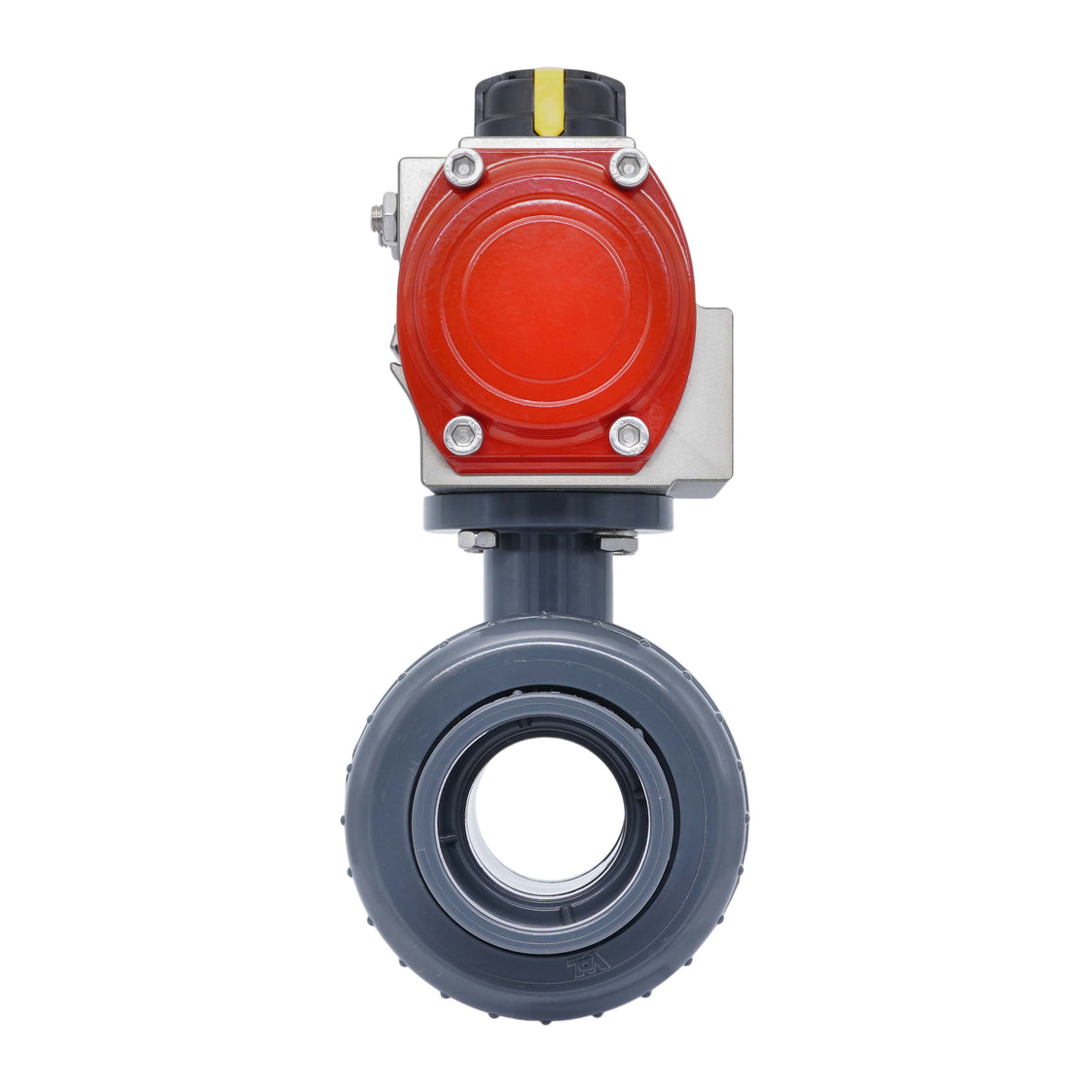 63mm 2-Wege PVC Pneumatischer Kugelhahn Federschließend