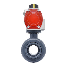 63mm 2-Wege PVC Pneumatischer Kugelhahn Federschließend