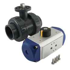 50mm 2-Wege PVC Pneumatischer Kugelhahn Feder geschlossen - VDL