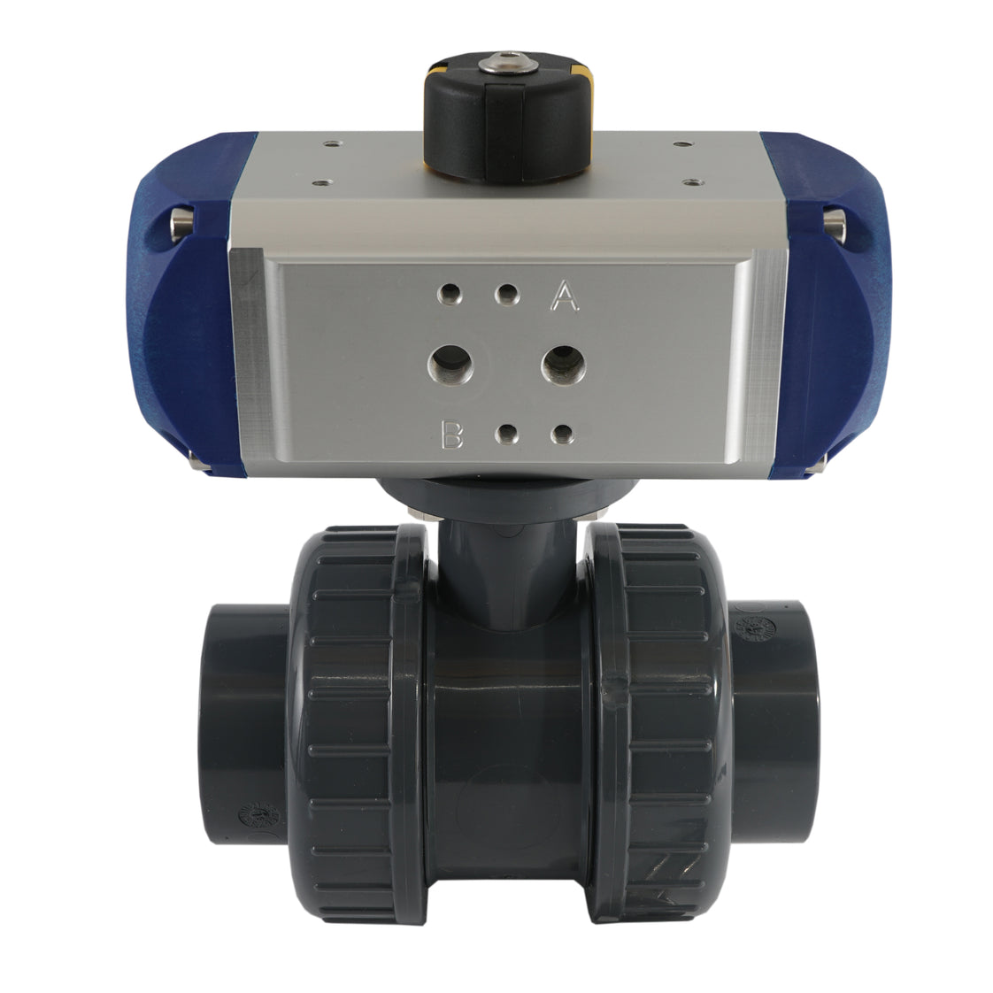 50mm 2-Wege PVC Pneumatischer Kugelhahn Feder offen - VDL