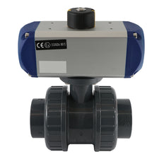 50mm 2-Wege PVC Pneumatischer Kugelhahn Doppeltwirkend - VDL