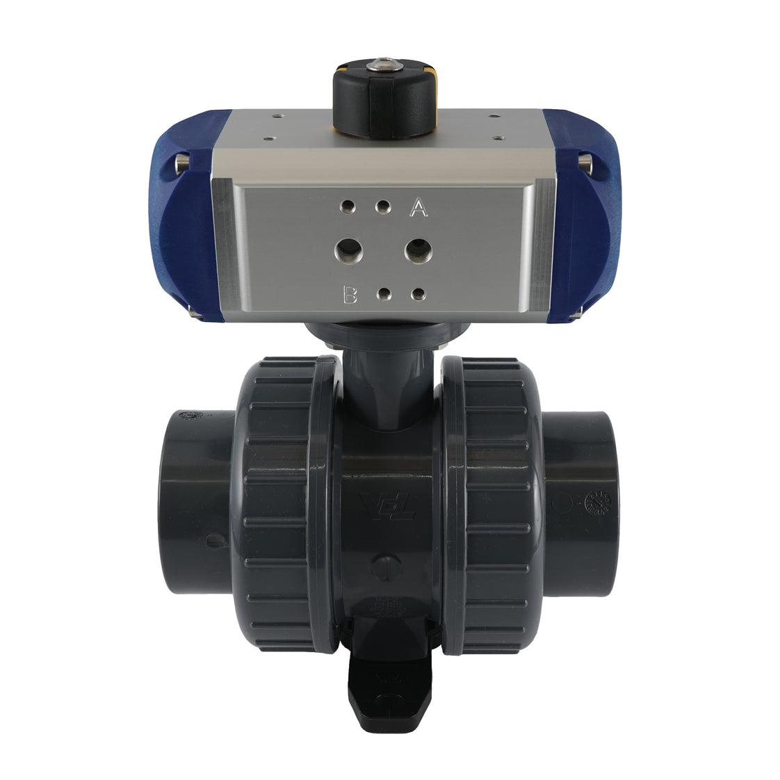 63mm 2-Wege PVC Pneumatische Kugelhahn Feder Geschlossen - VDL