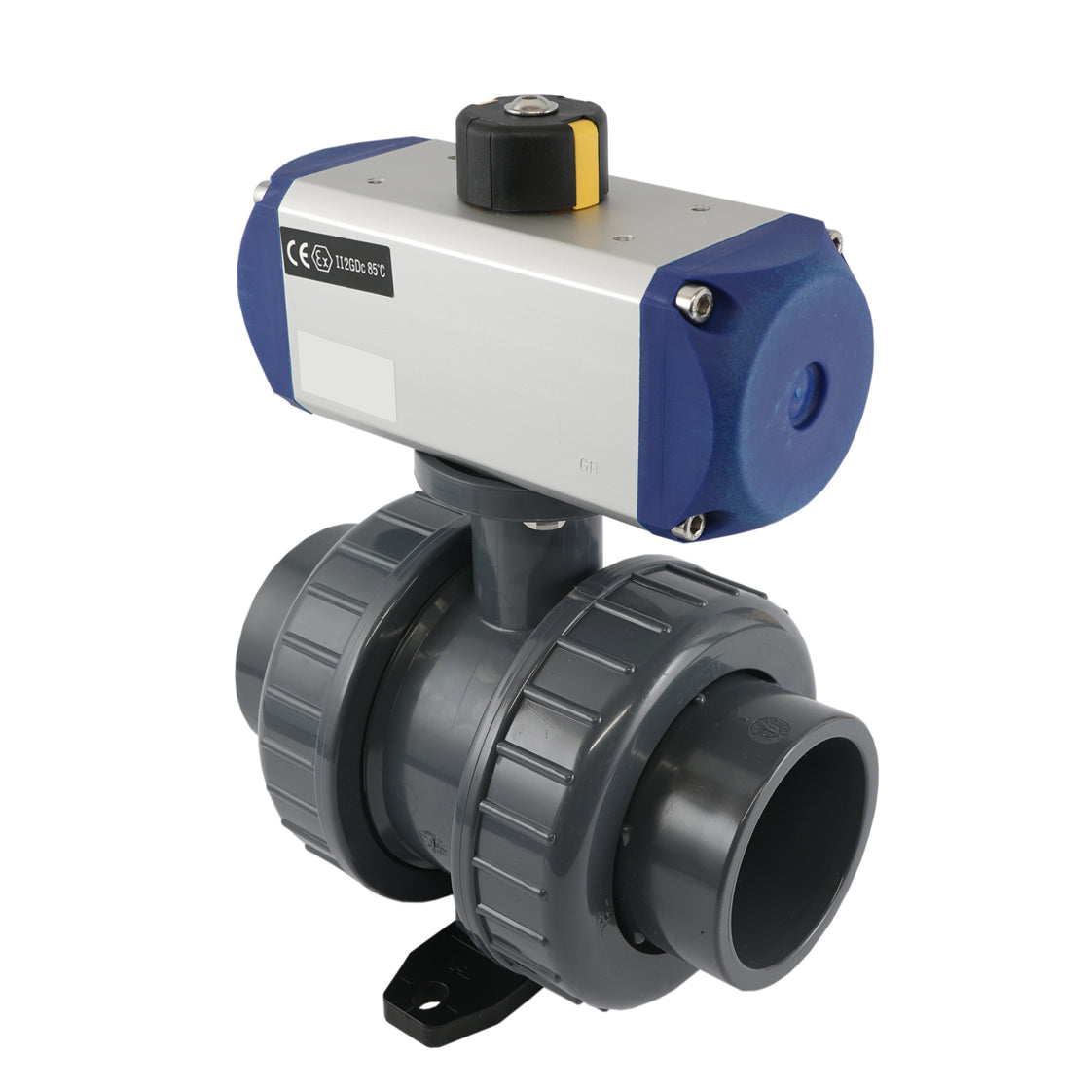63mm 2-Wege PVC Pneumatische Kugelhahn Feder Offen - VDL