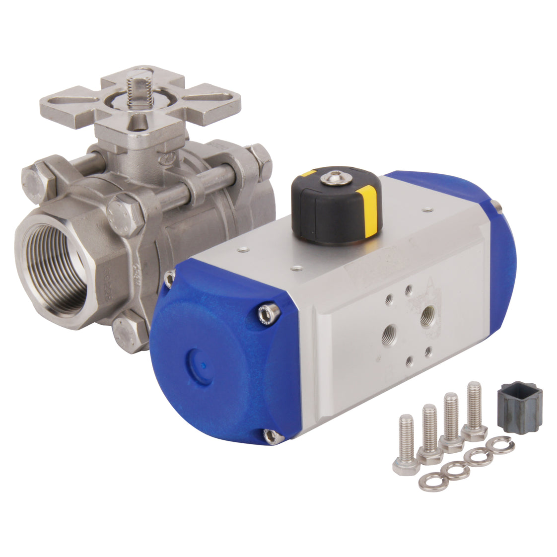 G1-1/4'' 2-Wege Kugelhahn aus rostfreiem Stahl Pneumatisch doppeltwirkend - BL2SA3