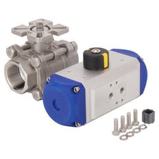G1-1/4'' 2-Wege Kugelhahn aus rostfreiem Stahl Pneumatisch doppeltwirkend - BL2SA3