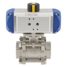 G1-1/4'' 2-Wege Kugelhahn aus rostfreiem Stahl Pneumatisch doppeltwirkend - BL2SA3