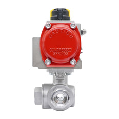 3-Wege Pneumatischer Kugelhahn G3/8'' T-Bohrung Edelstahl Doppelt Wirkend