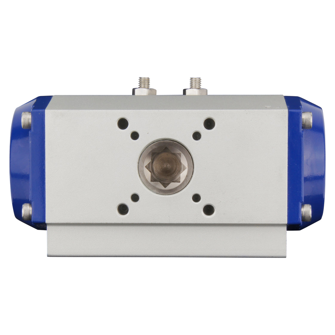 G2-1/2'' 3-Wege T-Port Edelstahl Pneumatischer Kugelhahn Feder Offen - BL3SA