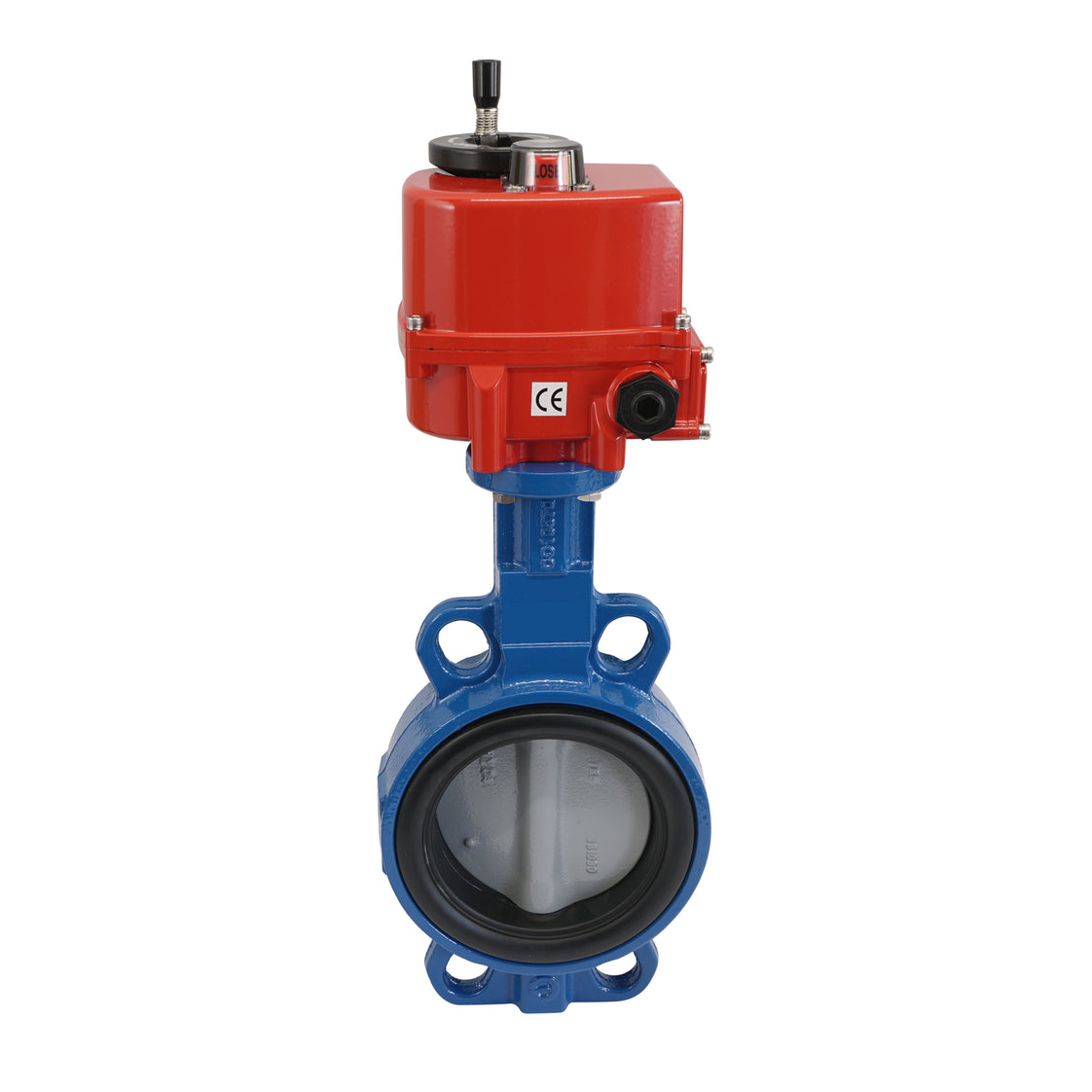 DN32 (1-1/4 Zoll) 24 V AC/DC modulierend elektrisch Gusseisen BBB Absperrklappe Zwischenflansch NBR