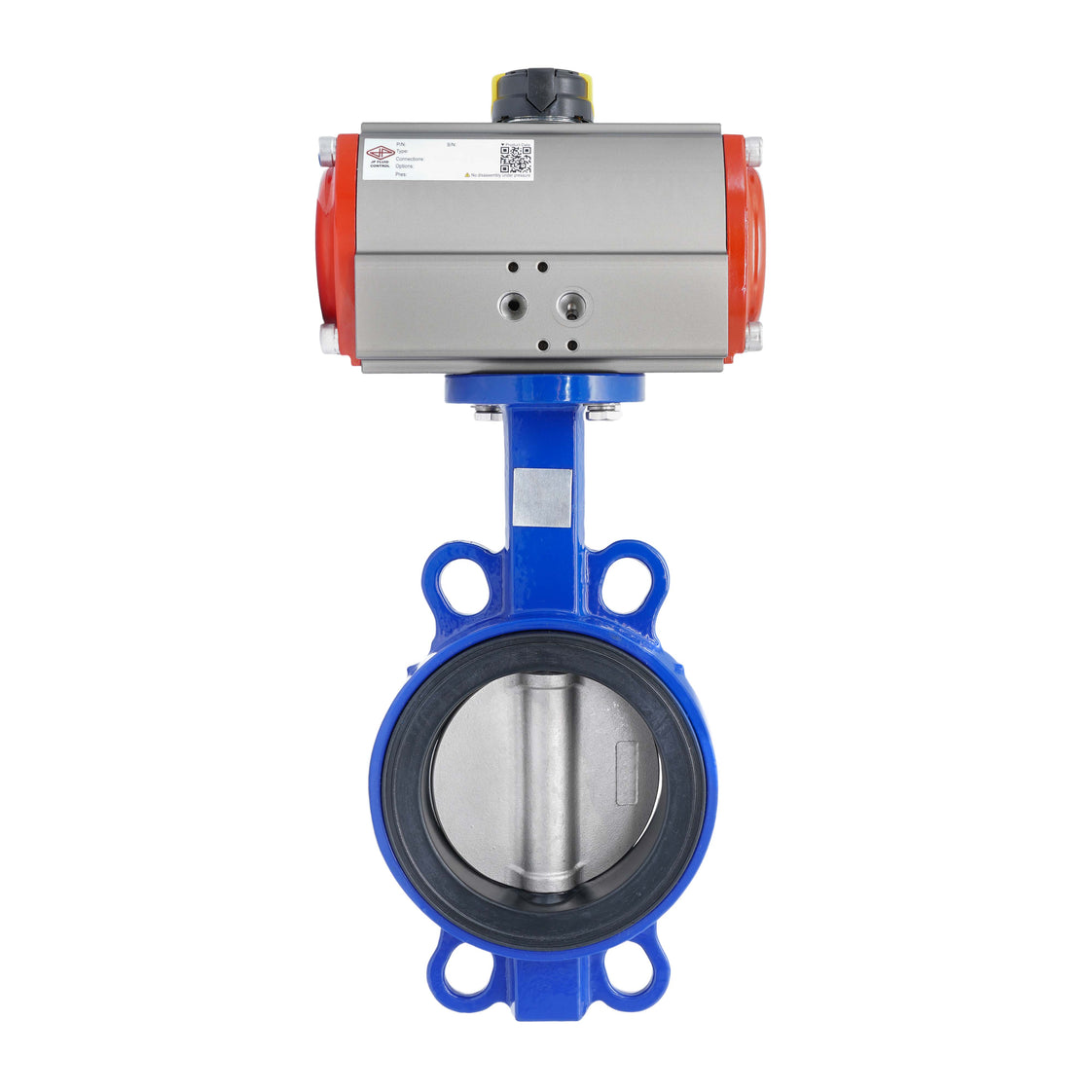 Pneumatische Absperrklappe DN80 (3 Zoll) Lug Gusseisen GGG 40 EPDM Federöffnend