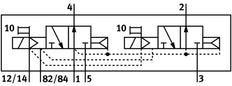Festo 2x3/2 NO Monostabil Magnetventil Luft G1/8 580L/Min - 8023567