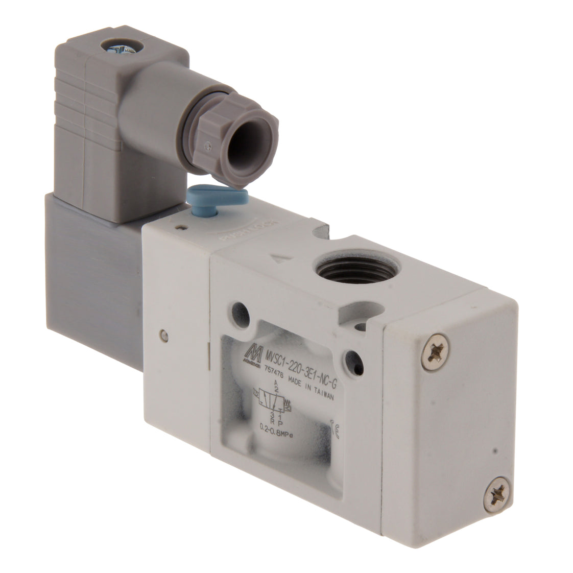 NPT 1/4'' 110V AC 3/2-Wege-NC-Magnetventil 2-8bar MVSC1