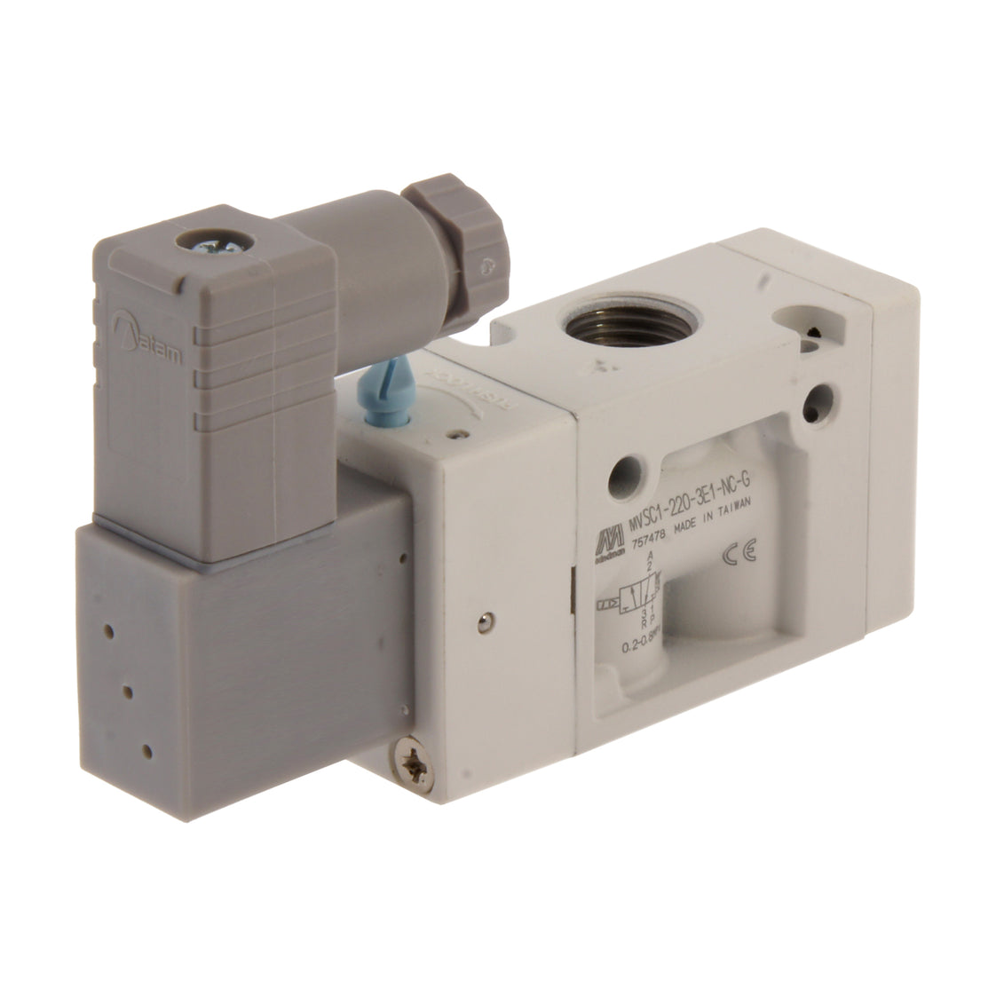 NPT 1/4'' 110V AC 3/2-Wege-NC-Magnetventil 2-8bar MVSC1
