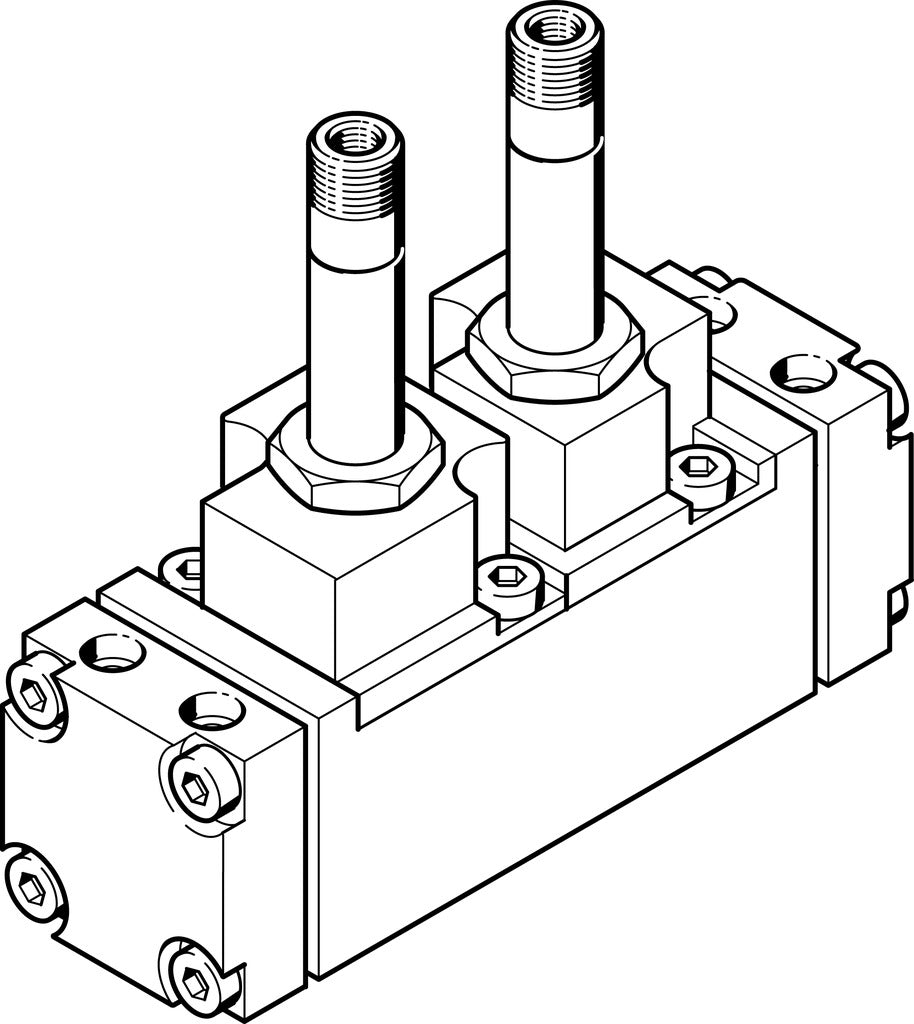 Festo 5/2 Bistabiler Luft Magnetventil Anschlussplatte 1.5 - 8bar/22 - 116psi - 6228