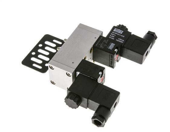 5/3 ISO 5599-1 Auspuff Zentrum Magnetventil 48V DC 3-10bar/42-140psi Airtec