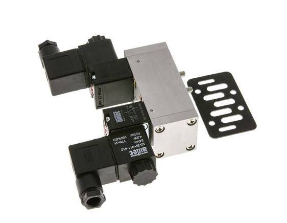 5/3 ISO 5599-1 Auspuff Zentrum Magnetventil 48V DC 3-10bar/42-140psi Airtec