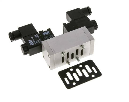 5/3 ISO 5599-1 Zentrum geschlossen Magnetventil 115V AC 3-10bar/42-140psi Airtec