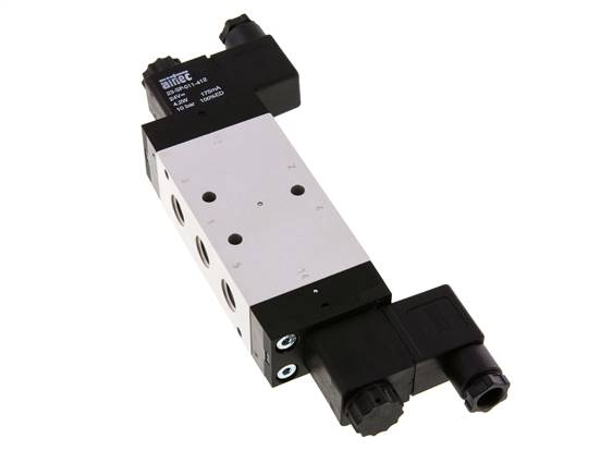 5/3 G1/4'' Auspuff-Mittelmagnetventil 115V AC 3-10bar/42-140psi Airtec