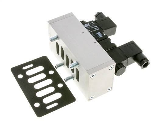 5/3 ISO 5599-3 Zentrum geschlossen Magnetventil 24V AC 3-10bar/42-140psi Airtec