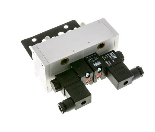 5/3 ISO 5599-3 Auspuff Zentrum Magnetventil 48V DC 3-10bar/42-140psi Airtec