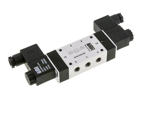 5/3 G1/8'' Center Closed Magnetventil 115V AC 3-8bar/42-112psi Airtec