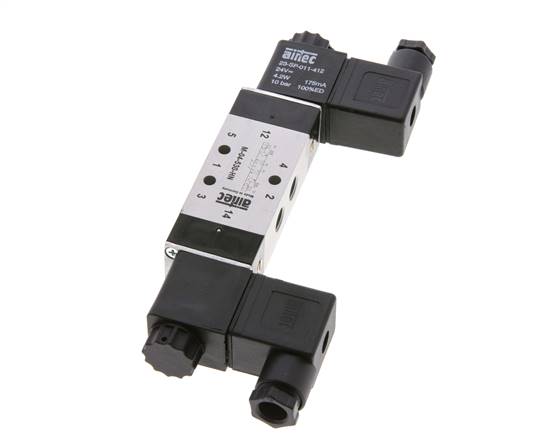 5/3 G1/8'' Center Closed Magnetventil 230V AC 3-10bar/42-140psi Airtec
