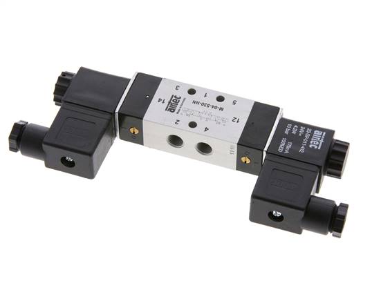 5/3 G1/8'' Center Closed Magnetventil 230V AC 3-10bar/42-140psi Airtec