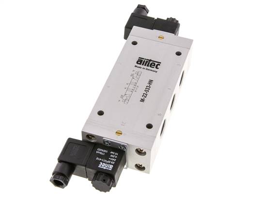5/3 G1/2'' Auslass-Mittelmagnetventil 24V AC 3-10bar/42-140psi Airtec