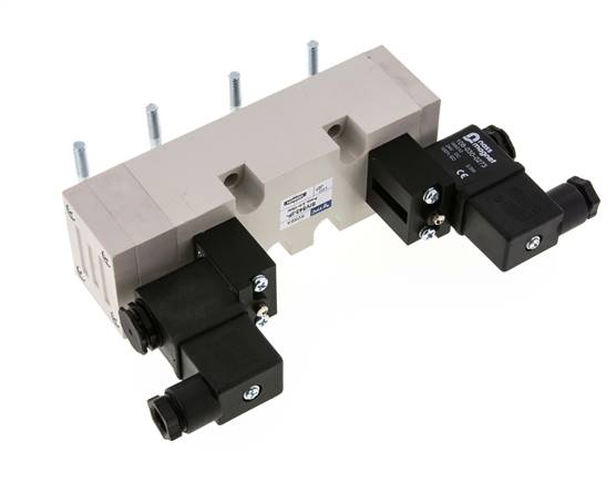 5/3 ISO 5599-2 Druck-Center-Magnetventil 12V DC 2-10bar/28-140psi YPC