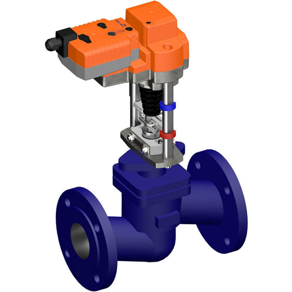 Belimo Geradsitzventil 30mm Flansch DN100 Kvs145 24VAC/DC Ausfallsicher 150s BACnet 0-10/2-10V 2000N IP54 H6100S/AVK24A-MOD
