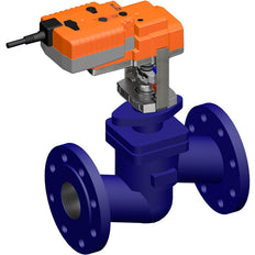 Belimo Geradsitzventil 18mm Flansch DN100 Kvs125 24VAC/DC Ausfallsicher NC/NO 35s 0-10V 1000N IP54 H6100X125-SP2/NVKC24A-SZ-TPC