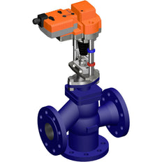 Belimo 3-Wege Geradsitzventil DN100 Flansch 30mm Hub Kvs100 230VAC Ausfallsicher 150s 3-Punkt 2000N IP54 H7100X160-S4/AVK24A-3-TPC