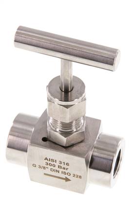 G3/8'' Edelstahl Nadelventil PTFE 300 bar - NLS