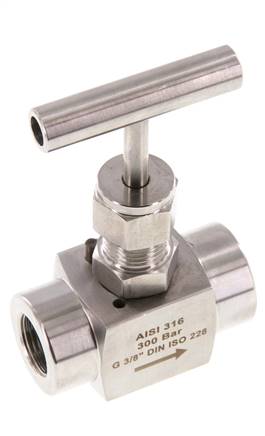 G3/8'' Edelstahl Nadelventil PTFE 300 bar - NLS