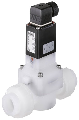 Magnetventil 31 mm verschweißte Hülsen NC PVDF FKM 0,5-6bar/7-87psi 110VAC 0142 89943