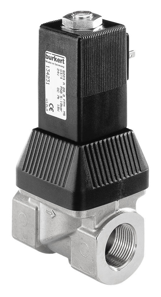Magnetventil G1/2'' NC Edelstahl FKM 0.5-10bar/7-145psi 24VDC Sauerstoff Fett/Ölfrei 6223 314593