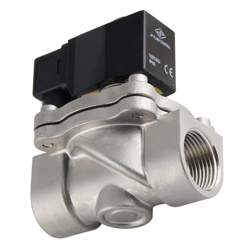 Magnetventil DF-SA 1'' Edelstahl FKM 0-6bar 12V DC