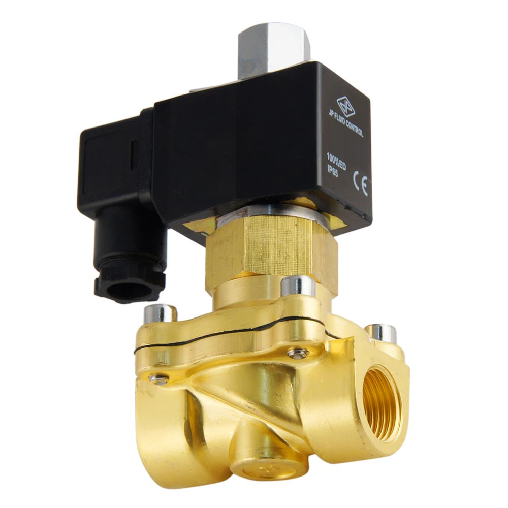 Magnetventil DF-SB 3/8'' NO Messing FKM 0-3bar 12V DC