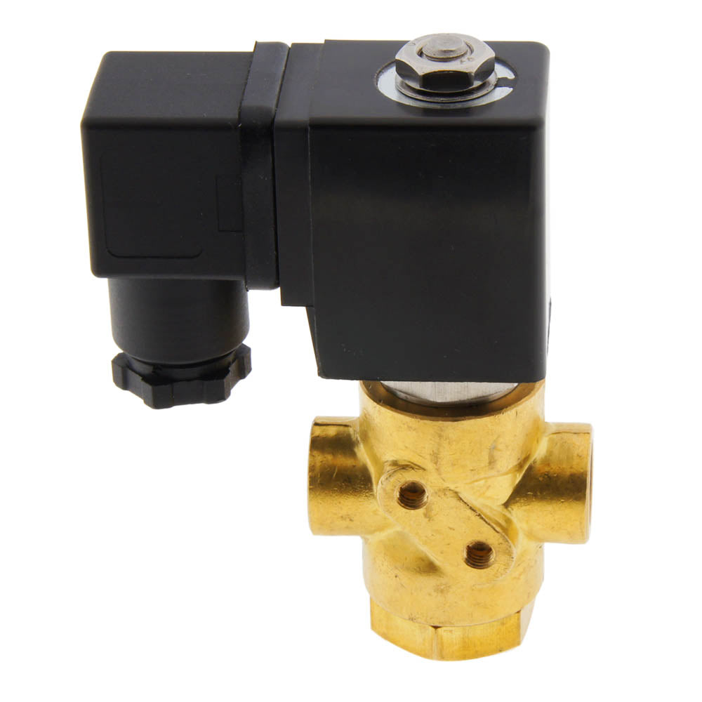 Magnetventil TP-DA 1/4'' 3/2 Wege NC Messing FKM 0-11bar 380V AC