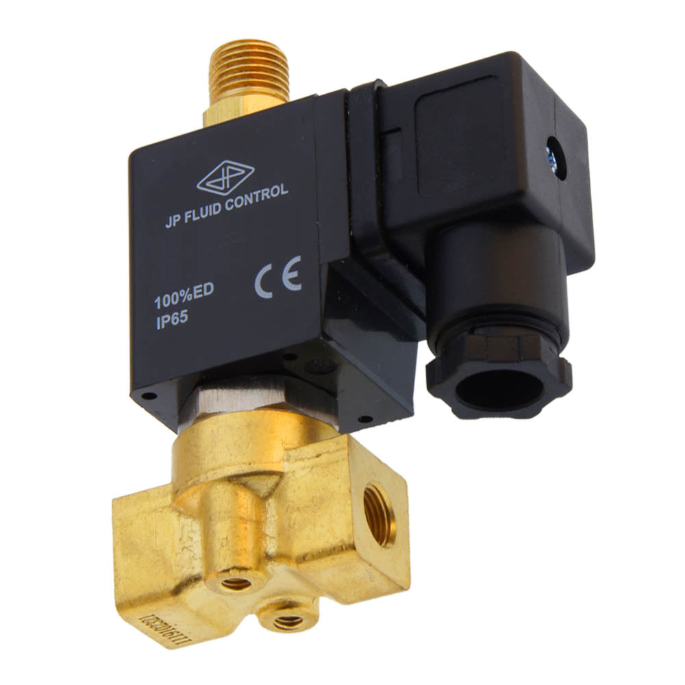 Magnetventil TW-DC 1/8'' 3/2 Wege DI Messing FKM 0-8bar 12V DC