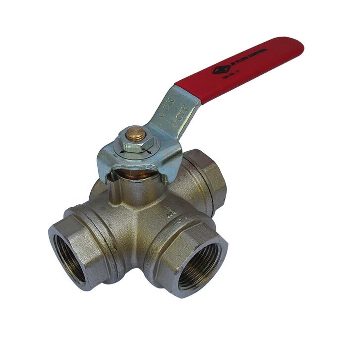 71 - G3/8'' 3-Way (T) Ball Valve F/F/F
