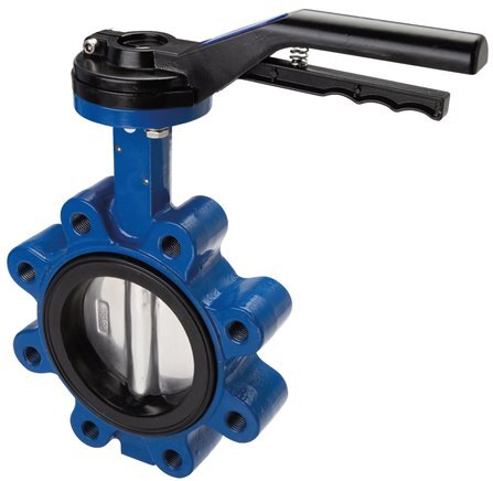 DN100 (4 inch) PN12 Lug Butterfly Valve GG25-GGG40 polyamide-coated-EPDM